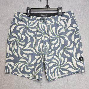 Roark Short Mens 31 Geometric The Chiller 17" Boardshorts Linerless Drawstring